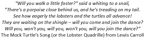 Alice in Wonderland" Lobster Quadrille