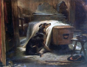 Old Shepherd's Chief Mourner by Landseer (1837). V & A, London [public domain]