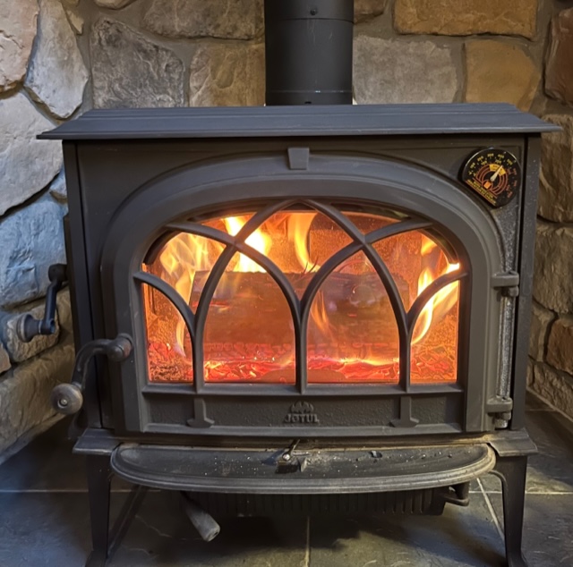 Logs on the fire