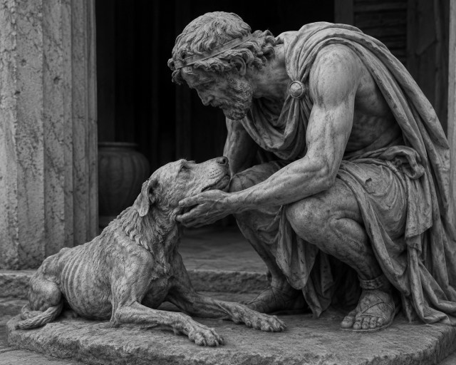 Odysseus reunites with Argos